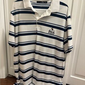 Men's PGA Championship Polo - Navy and White Striped